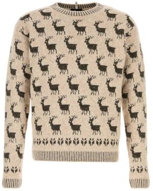 Moncler Light Jacquard Sweater - White
