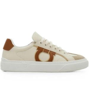 Ferragamo Lace Up Sneakers - Natural
