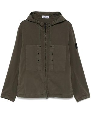 Stone Island Compass Badge Jacket - Green
