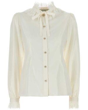 Alessandra Rich Poplin Shirt - White