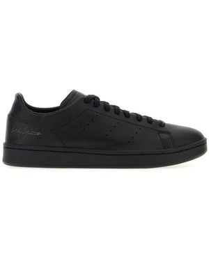 Y-3 Leather Trainers - Black