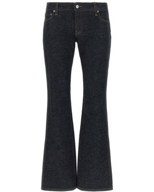 KHAITE Flared High Rise Jeans - Blue