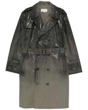 Maison Margiela Belt Double Breasted Jacket - Gray