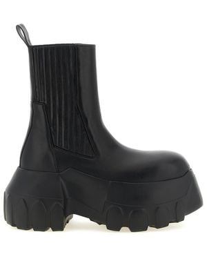 Rick Owens Solid Tractor Boots - Black