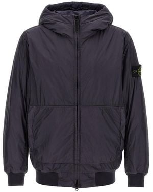 Stone Island Crinkle Reps Ny Bomber Jacket - Blue