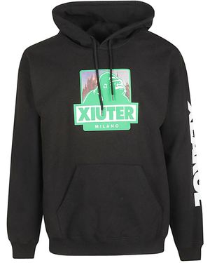 Iuter Printed Cotton Hoodie - Gray