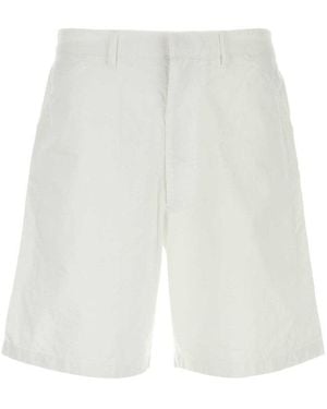 Prada Oxford Bermuda Shorts Cotton - White