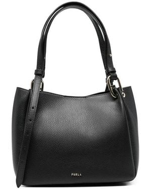 Furla Logo Large Shoulder Bag - Black