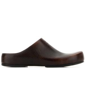 Miu Miu Leather Mules - Brown