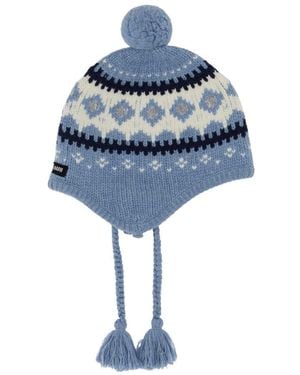 Miu Miu Knitted Beanie Hat - Blue