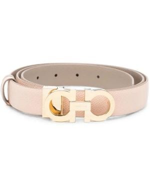Ferragamo Textured Reversible Belt - Pink