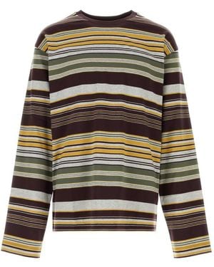 Dries Van Noten Stripes T-Shirt - Green