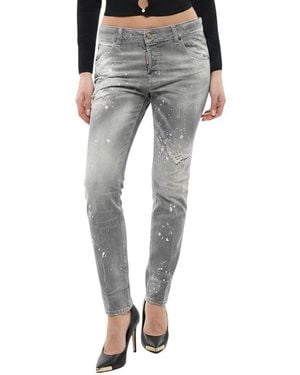 DSquared² Skinny Low Rise Jeans - Grey