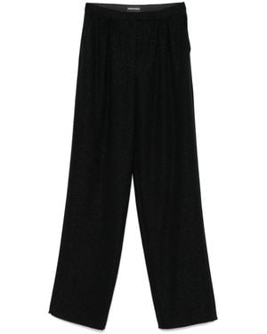 Emporio Armani Metallic-Threading Pants - Black