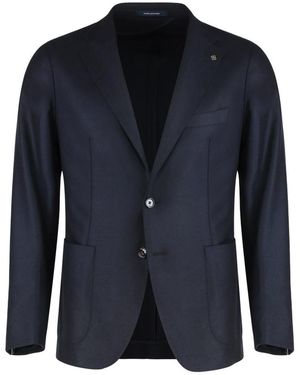Tagliatore Notched Lapel Blazer - Blue
