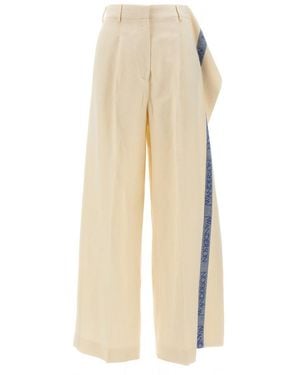 JW Anderson Logo Band Panel Pants - Natural