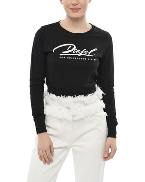 DIESEL Logo Crew Neck Sweatshirt - Black