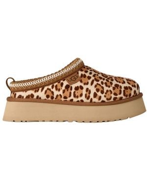 UGG Leopard Print Animal Print Slippers - Brown