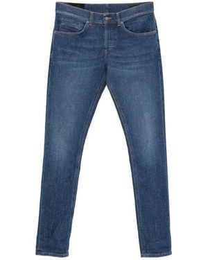 Dondup Slim Mid Rise Jeans - Blue
