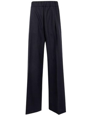 Semicouture Pleated Trouser - Blue
