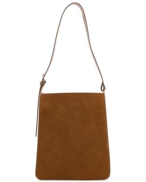 A.P.C. Caramel Suede Virginie Shoulder Bag - Brown