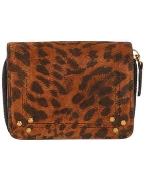 Jérôme Dreyfuss Animal Print Wallet - Brown