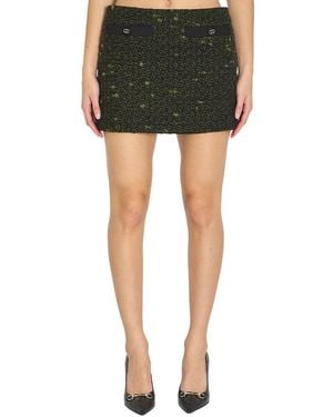 Gucci Bouclé Wool Skirt - Green
