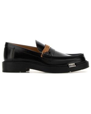 Maison Margiela Leather Loafers - Black