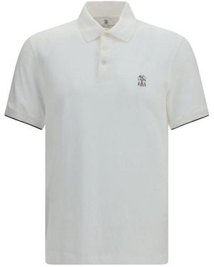 Brunello Cucinelli Shirt Collar Polo - Grey