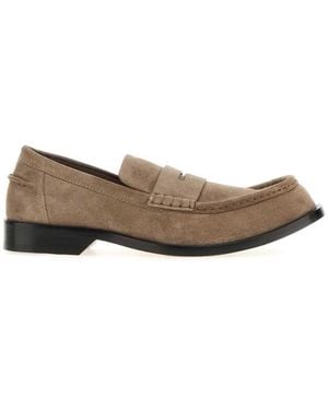 Loewe Suede Slip-On Loafers - Brown