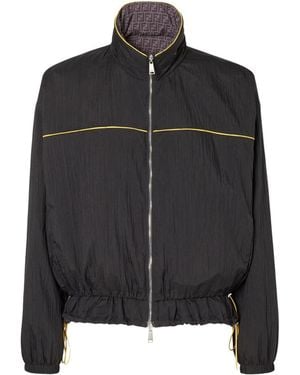 Fendi Solid Reversible Jacket - Black