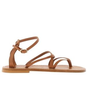 K. Jacques Ankle-Strap Sandals - Brown
