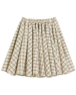 Ami Paris Midi Skirt - Natural