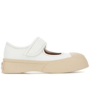 Marni Mary Jane Ballet Flats - White