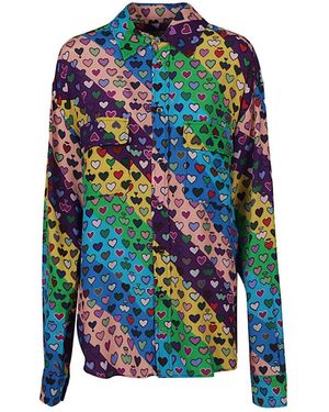ALESSANDRO ENRIQUEZ Printed Viscose Shirt - Blue