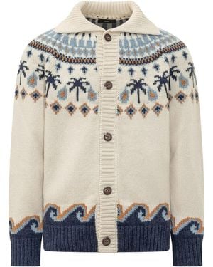 Alanui Jacquard Cardigan - Blue