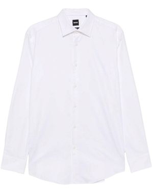 BOSS Slim Solid Shirt - White