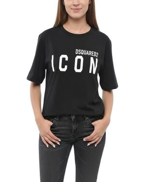 DSquared² Graphic Crew Neck T-Shirt - Black