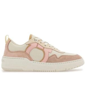 Ferragamo Lace Up Trainers - Pink