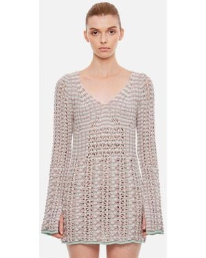 Marco Rambaldi Braided Knitted Mini Dress - White