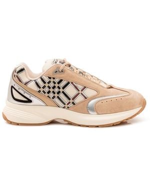 Burberry Checks Runner Sneakers - Pink