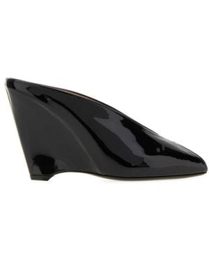 Ferragamo Slip On Wedges - Black