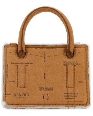 Dentro Otto Paper Mini Satchel - Brown