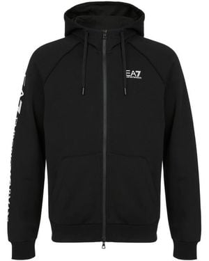 EA7 Graphic Logo Hoodie - Black