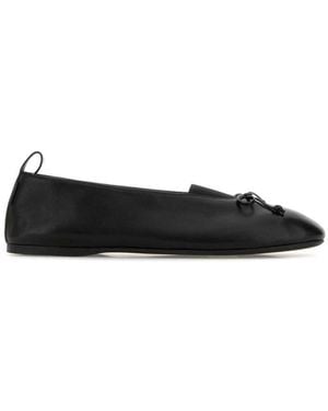Miu Miu Leather Ballet Flats - Black