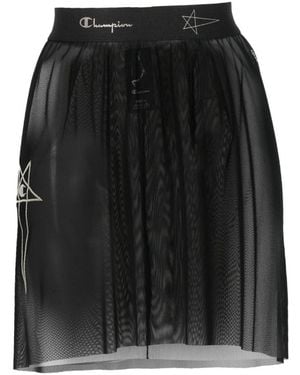 Rick Owens X Champion Logo Skirt - Black