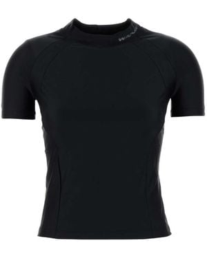 Alexander Wang Ss Rashguard Top W/ Mock Neck - Black