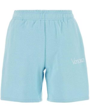 Versace Light- Cotton Shorts - Blue