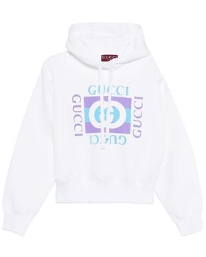 Gucci Hooded Sweatshirt With Print - White