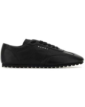 Marni Leather Sneakers - Black